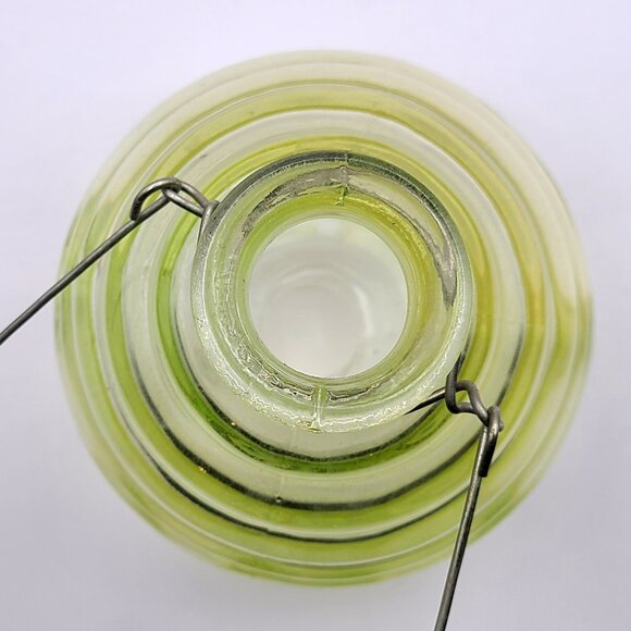 Vintage Yellow Glass Beehive Shaped Wasp Trap with Cork and Hanger 6.5" High - Picture 9 of 10